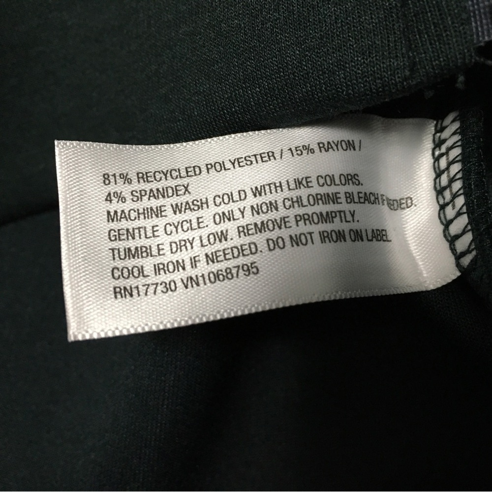 A New Day Women's Size 1X Dark Green Zip-Up Hoodie Crop Hooded Sweatshirt Jacket - Picture 4 of 6